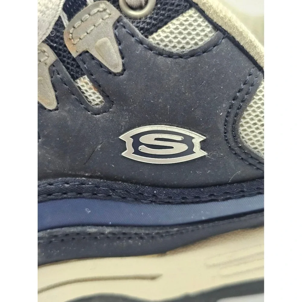 Skechers Steel Toe Work Shoes Men's Sz 12 Navy Blue Grey Chunky Utility Sneakers